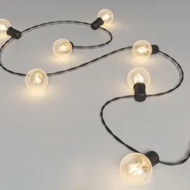 Editable garland lights set